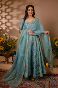 Elegant Sky Blue Anarkali Suit Set – Perfect for Weddings & Special Occasions