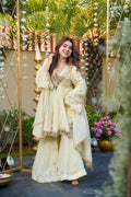 Ivory Sheeshmahal Sharara Set