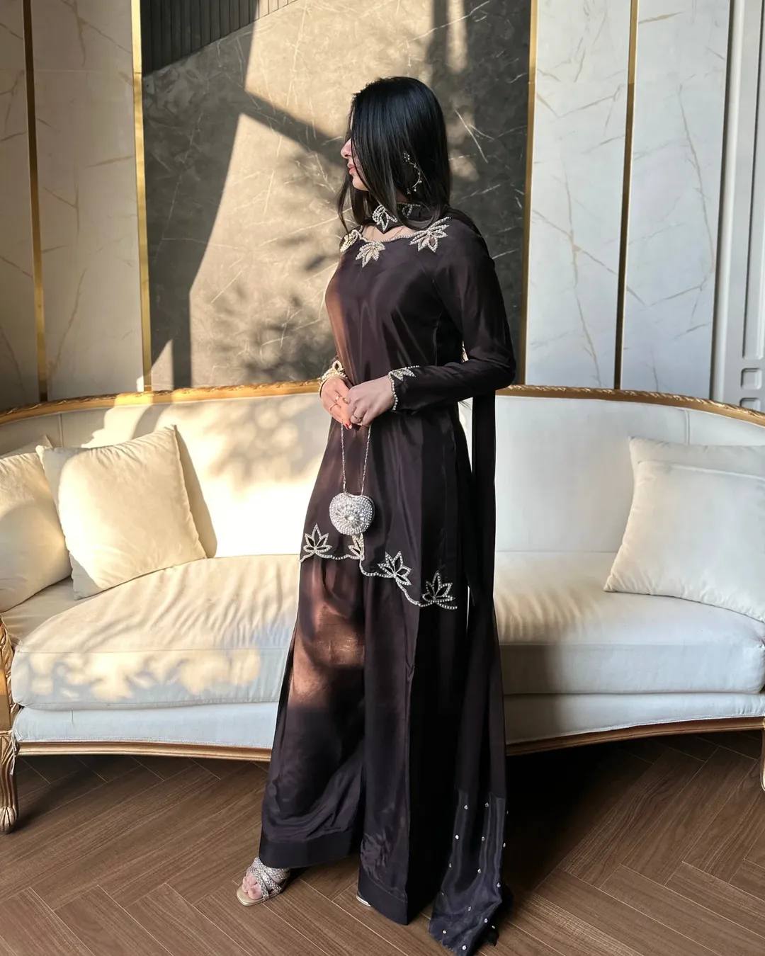 Designer Salwar Suit - Brown