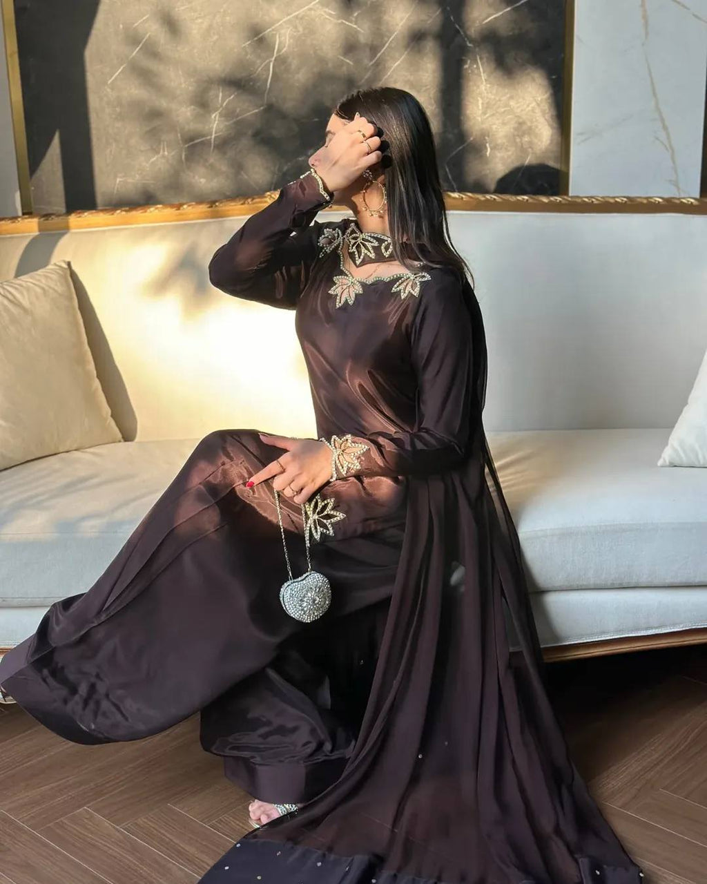 Designer Salwar Suit - Brown