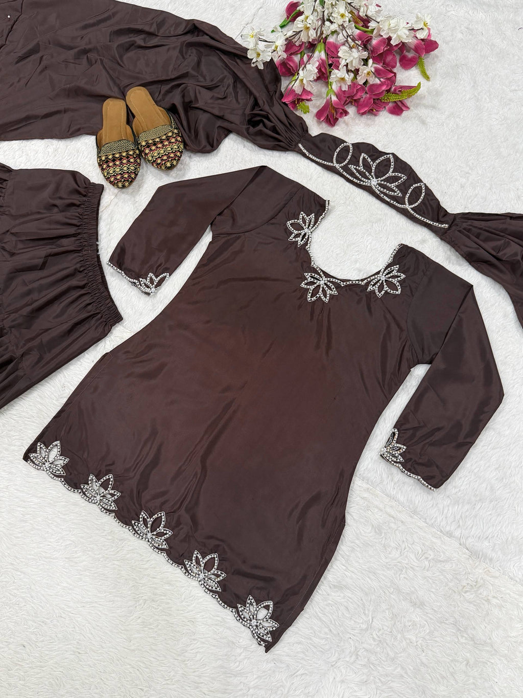 Designer Salwar Suit - Brown