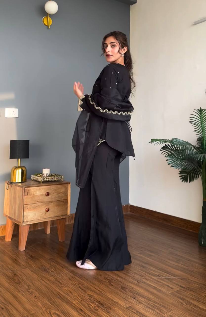 Designer Sharara - Black