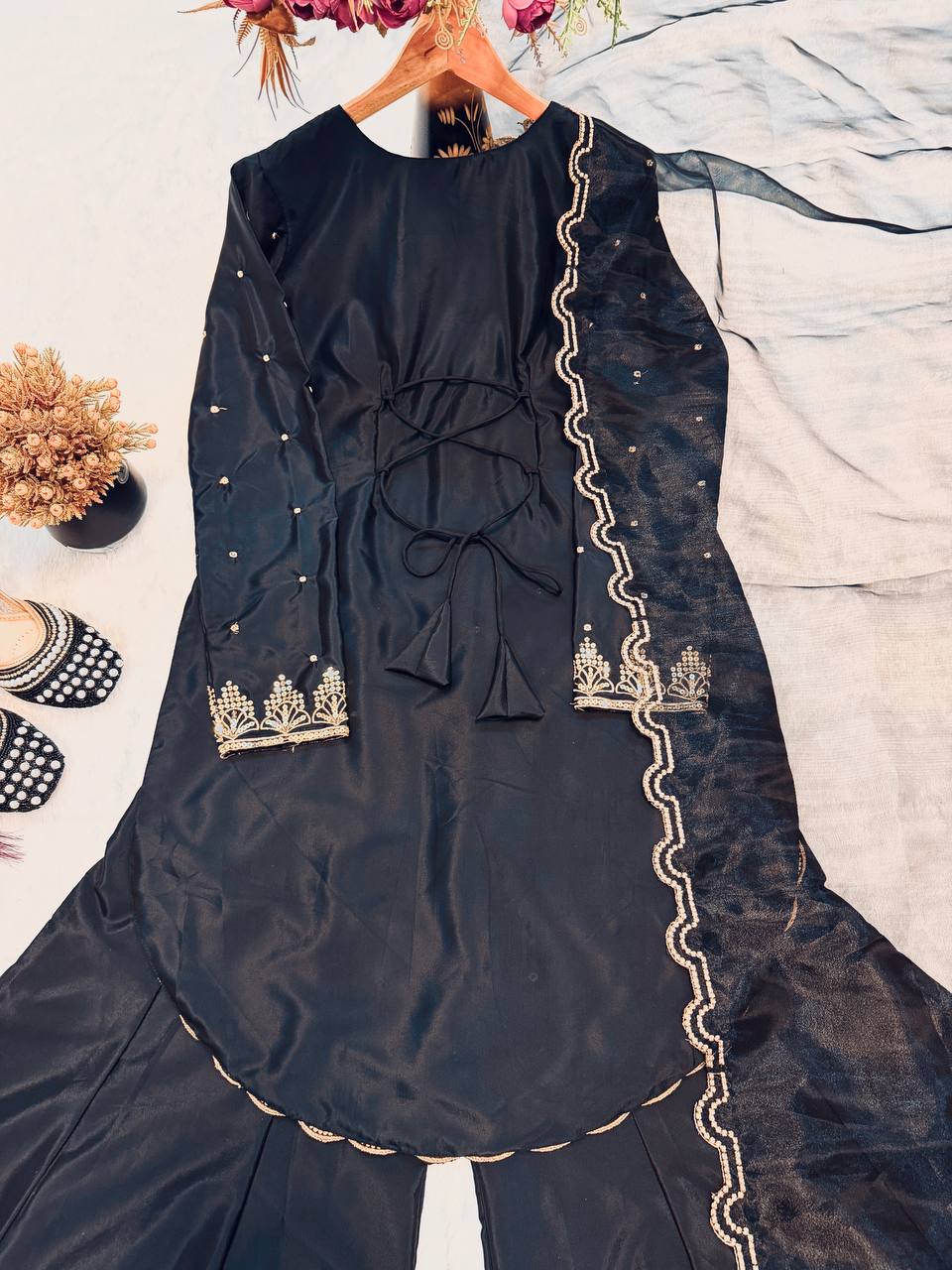 Designer Sharara - Black