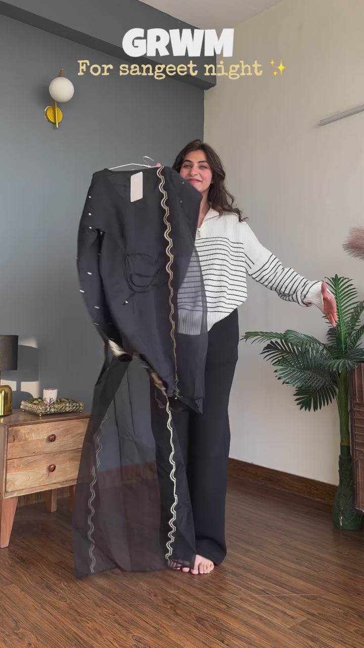 Designer Sharara - Black